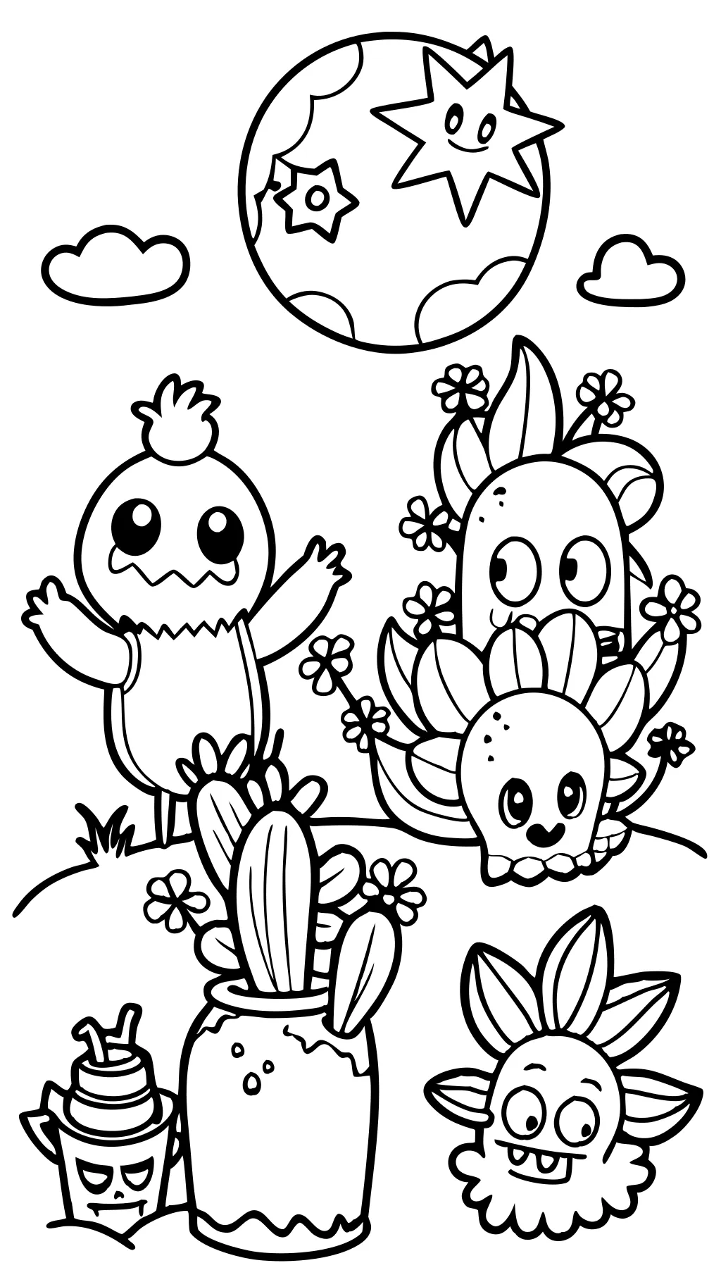 páginas para colorear de plantas zombis